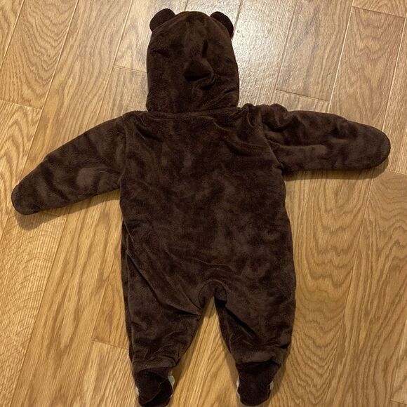 Baby Just One You by Carter's Fleece Brown Bear Pram Snuggle Suit (3 Months) - Picture 2 of 10